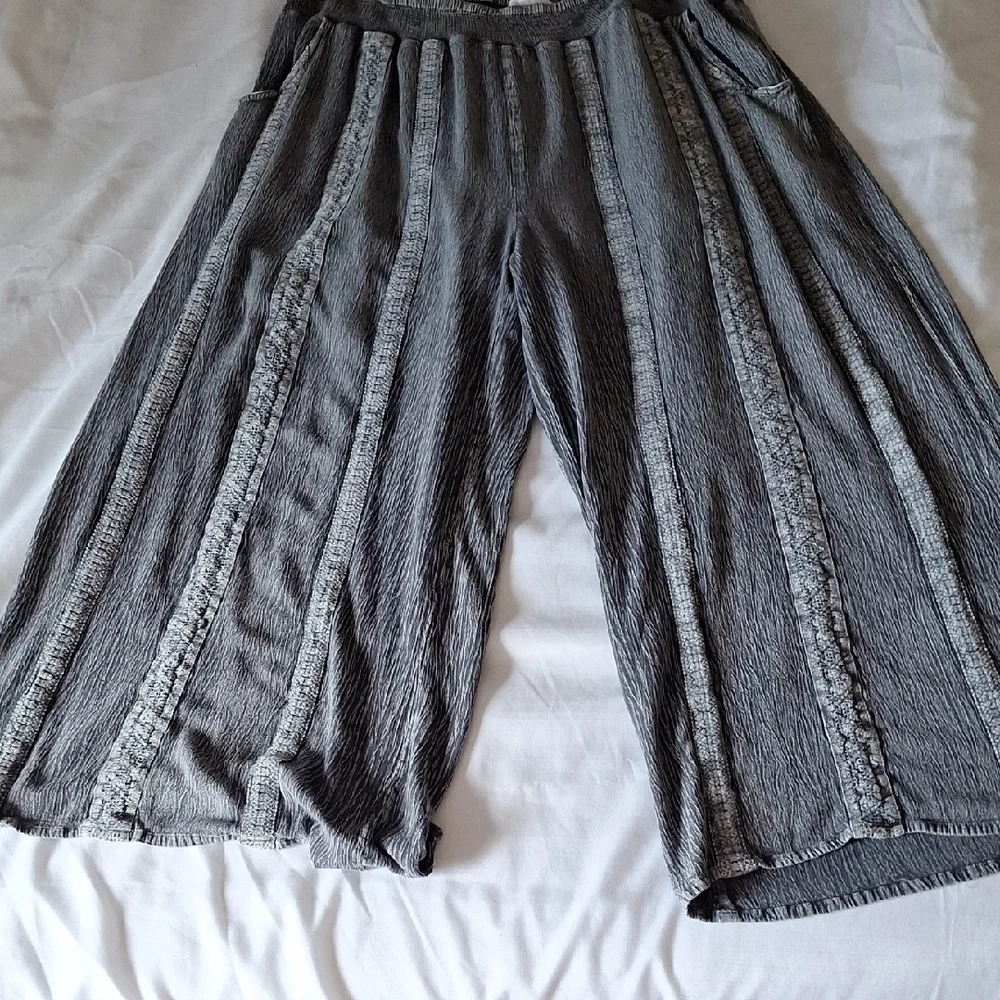 Women's BONULU Wide Leg Pants in Gray - Picture 8 of 16